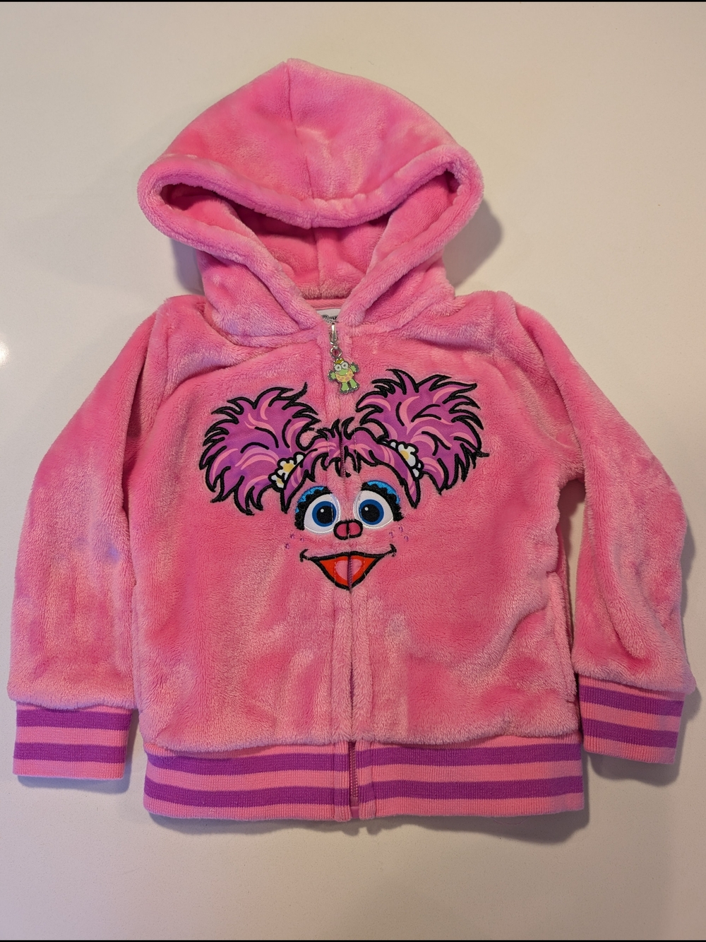 Rare Sesame Street Abby Cadabby Sherpa Fleece Zip-Up Hoodie